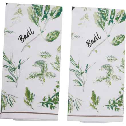 Great American Linens Herbs Kitchen Towel Set - 2-Pack, 18x28” in Multi