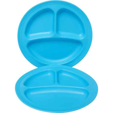 GREEN EATS Divided Plates - Set of 2, Blue in Multi
