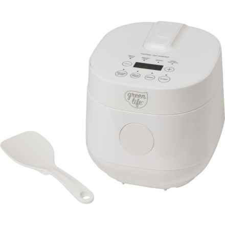 Green Life Ceramic Nonstick Rice and Beans Cooker - 4 cups in White