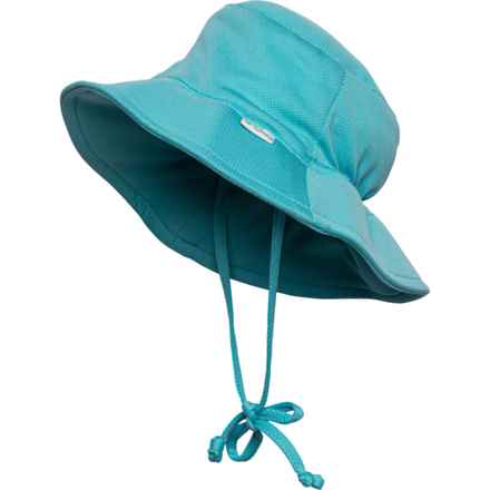 Green Sprouts Infant Girls Bucket Hat - UPF 50+ in Light Aqua
