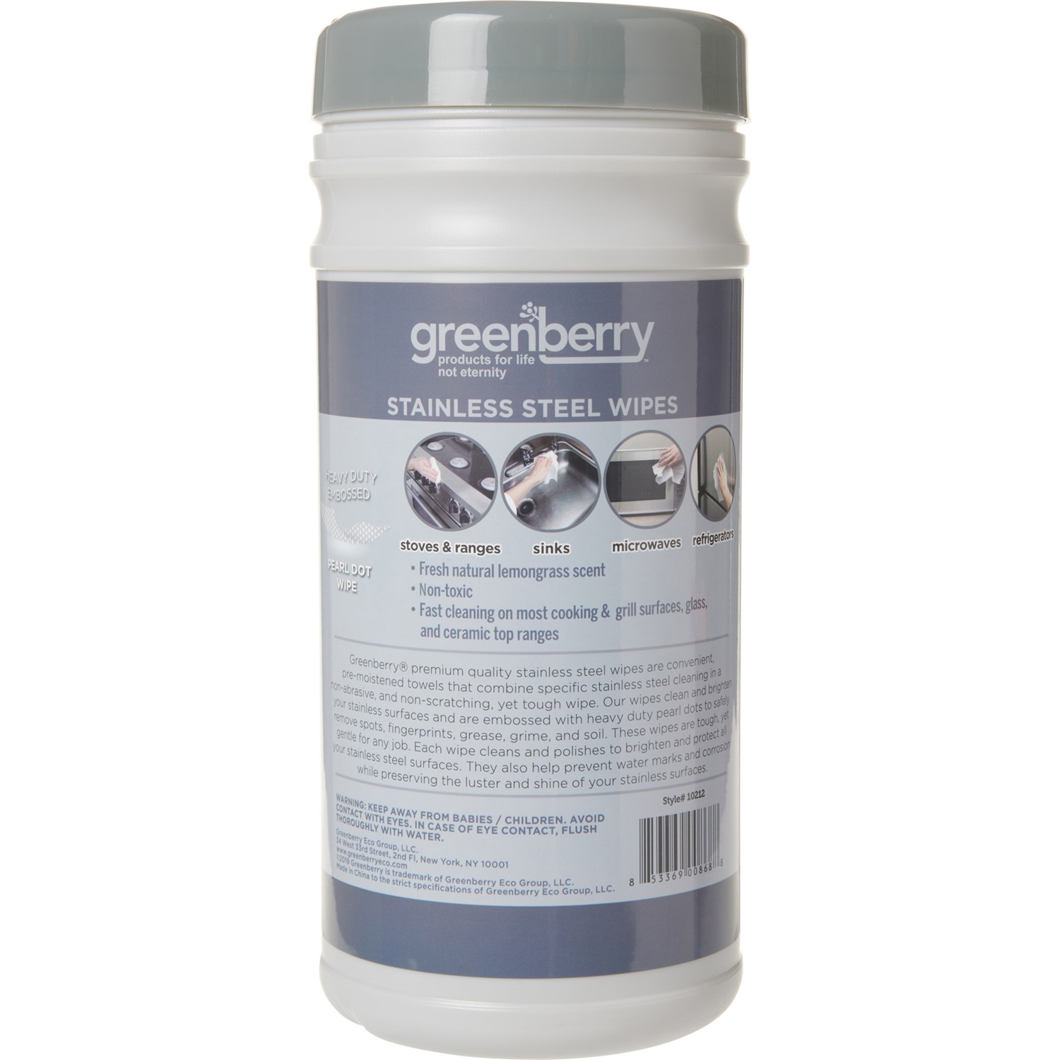 Greenberry Stainless Steel Wipes 100 Count Save 25