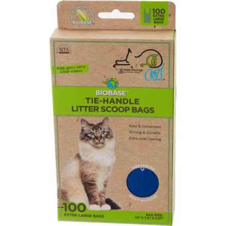 GREENBONE Tie Handle Litter Scoop Bags - Extra Large, 100 Count in Unscented