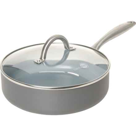 GreenPan Ceramic Nonstick Saute Pan with Lid - 3 qt. in Black/Grey