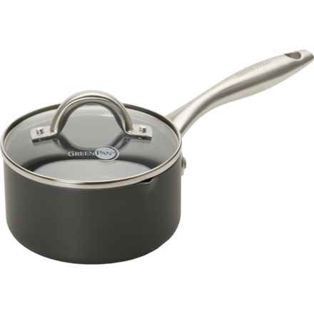 GreenPan Lima Nonstick Saucepan with Lid - 1 qt. in Grey