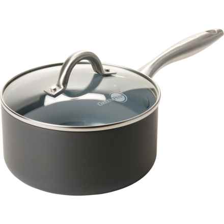 GreenPan Lima Nonstick Saucepan with Lid - 2 qt. in Black/Grey