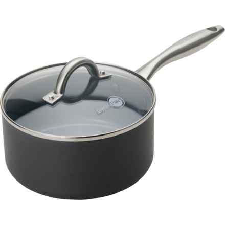 GreenPan Lima Nonstick Saucepan with Lid - 2 qt. in Black/Grey