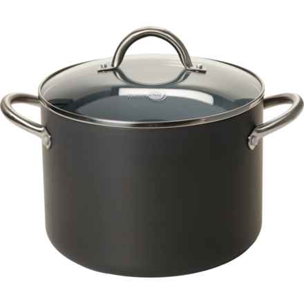 GreenPan Lima Nonstick Stock Pot with Lid - 8 qt. in Black/Grey