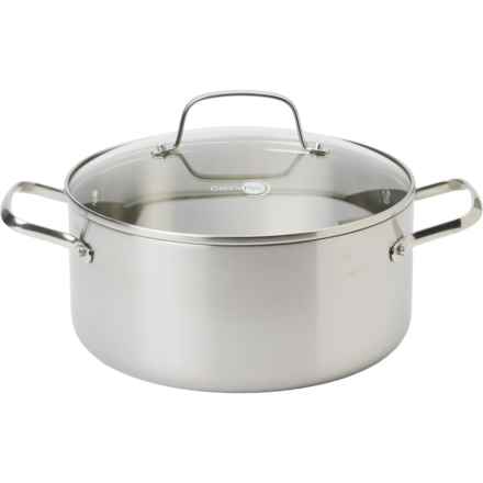 GreenPan Lima Stainless Steel Casserole Pan with Lid - 5 qt. in Silver