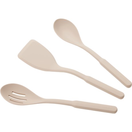 GreenPan Silicone with Steel Core Spoon and Turner Set - 3-Piece in Taupe