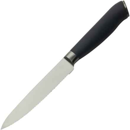 GreenPan Titanium Serrated Utility Knife - 5” in Silver Black - Closeouts