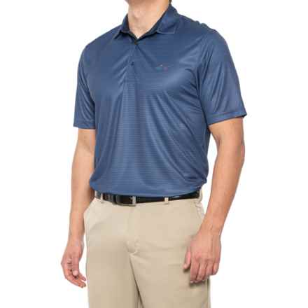 Greg Norman Tonal Stripe Print Polo Shirt - Short Sleeve (For Men) in Navy