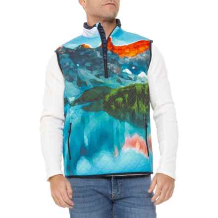 Greyson Painted Mountain Yukon PrimaLoft® Vest - Zip Neck, Insulated in Iona