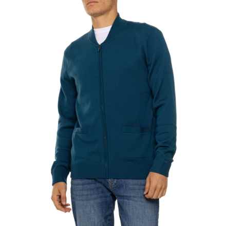 Greyson Sagaponack Sweater - Wool, Full Zip in Storm