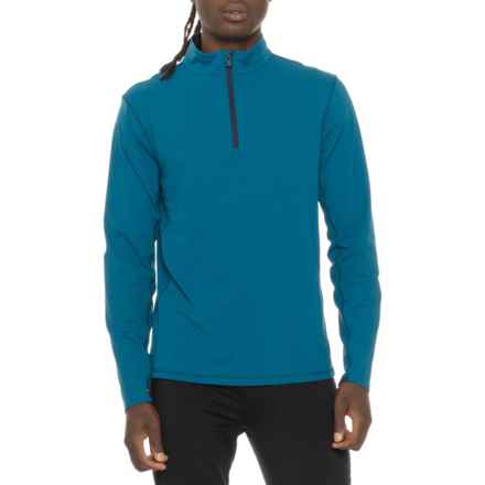 Greyson Tate Shirt - Zip Neck, Long Sleeve in Sea Turtle