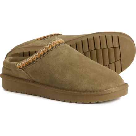 Greystone Dorm Slippers - Suede (For Men) in Olive