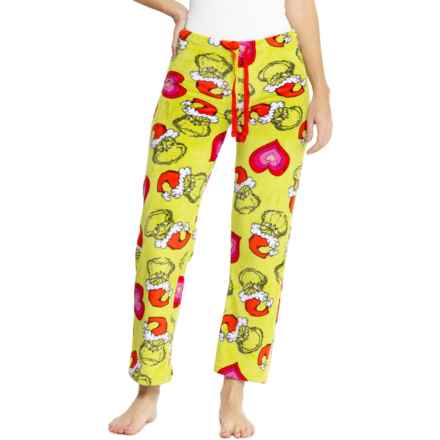 GRINCH Santa Heart Toss Holiday Lounge Pants in Green