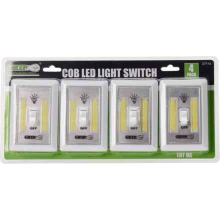 Grip-On Tools COB LED Light Switch - 4-Pack in White