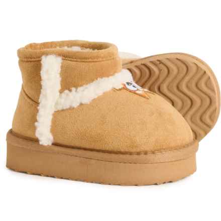 GROUND UP Toddler Girls Bluey Faux-Shearling Boots in Tan