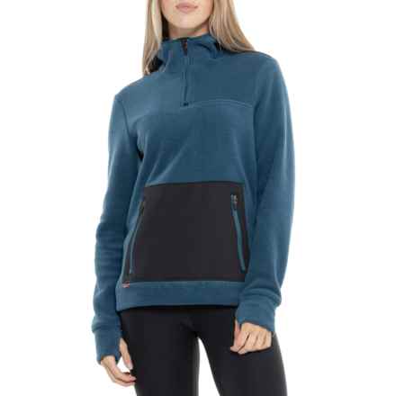 Grundens Bering Fleece Hoodie in Reflecting Pond
