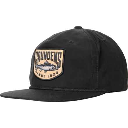 Grundens King Classic Rope Trucker Hat in Black