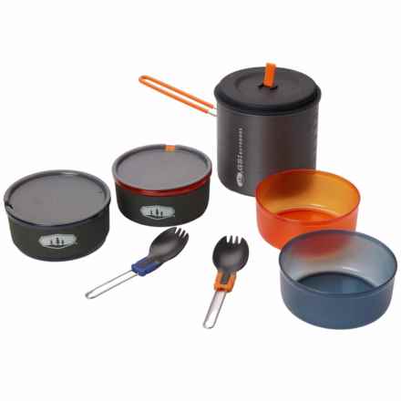GSI Outdoors Pinnacle Dualist II Cook Set - 1.9 qt. in Black/Orange