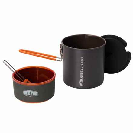 GSI Outdoors Pinnacle Soloist II Cook Set - 1.1 qt. in Black/Orange