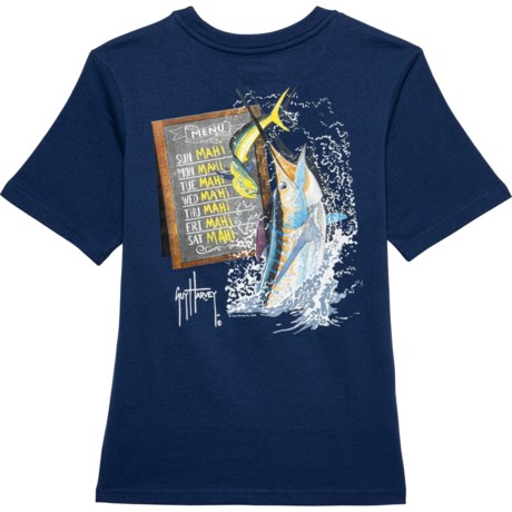 Guy Harvey Boys 8-20 Feelin' Great Graphic T-Shirt, Blue, Cotton