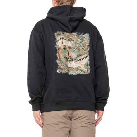 Guy Harvey Camo Bass Graphic Midweight Fleece Hoodie in Black