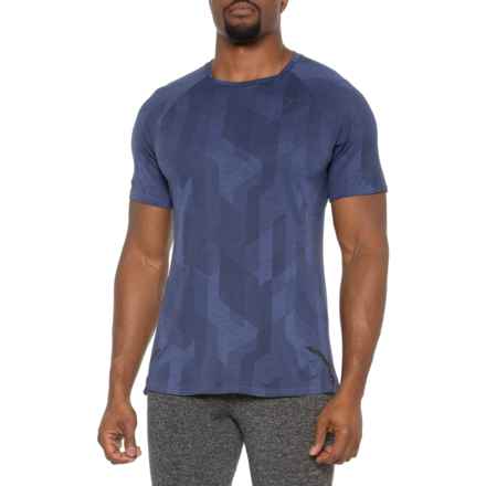Gymshark Apex T-Shirt - Short Sleeve in Onyx Grey/Court Blue