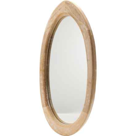 Habitat 24x11x1.5” Capri Oblong Wood Wall Mirror in Light Wash