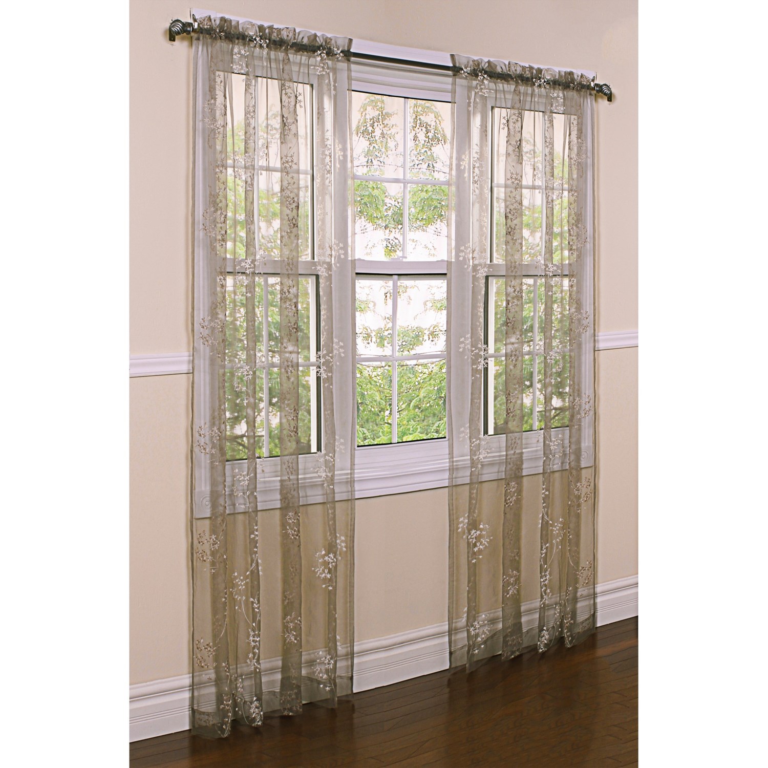 Habitat Josephina Semi Sheer Curtains   104x84", Rod Pocket Top 6427J 41