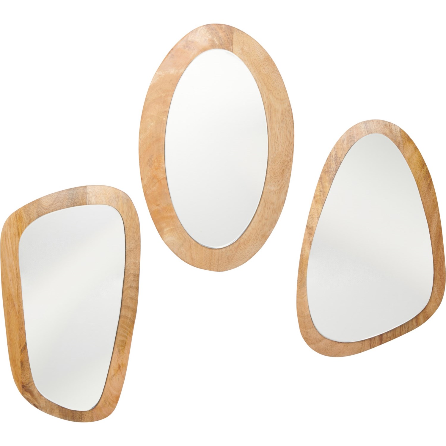 Habitat Organic Shaped Wood Frame Mirrors Set of 3 Save 33