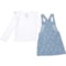 9KDTR_2 Habitual Big and Little Girls Star Print Jumper and Shirt Set with Headband - Long Sleeve