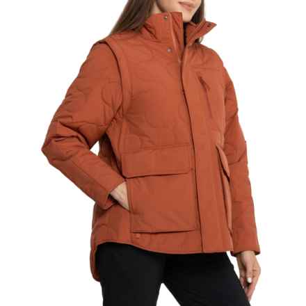 Davis PrimaLoft® Convertible Jacket - Insulated in Rust