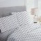 607UY_2 Hampton Collection Flannel Cotton Flannel New Elephant Grey Sheet Set - Full