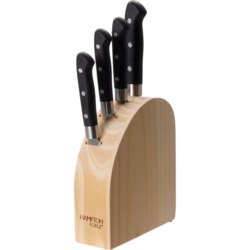 Hampton Forge Hearst Block Knife Set - 5-Piece in Natural Black