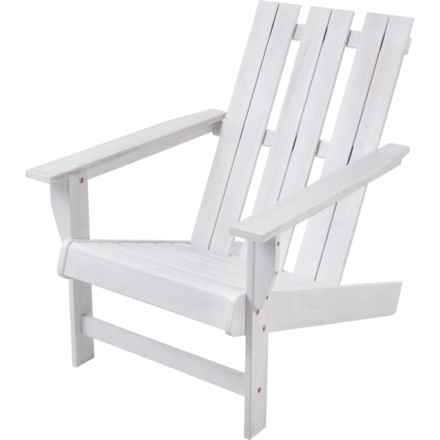 Hand Crafted in Vietnam Acacia Wood Adirondack Chair in White