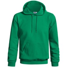 Hanes Cotton-Rich 9 oz Pullover Hoodie Sweatshirt - No Shrink, Pill Resistant (For Men and Women) in Medium Green - 2nds
