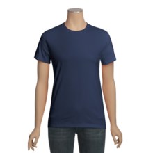 Hanes Heavyweight Cotton Tubular T-Shirt - Short Sleeve (For Women) in Navy - 2nds