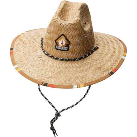 Hang Ten Cattleman’s Crown Lifeguard Hat - UPF 50+, Palm Straw (For Men) in Tan