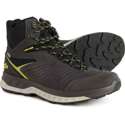 Hanwag Blueridge Low ES Hiking Shoes - Waterproof, Leather (For Men) in Asphalt/Yellow