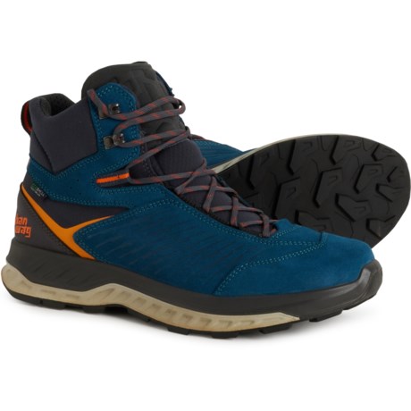 Hanwag Blueridge Low ES Hiking Shoes - Waterproof, Leather (For Men) in Seablue/Orange