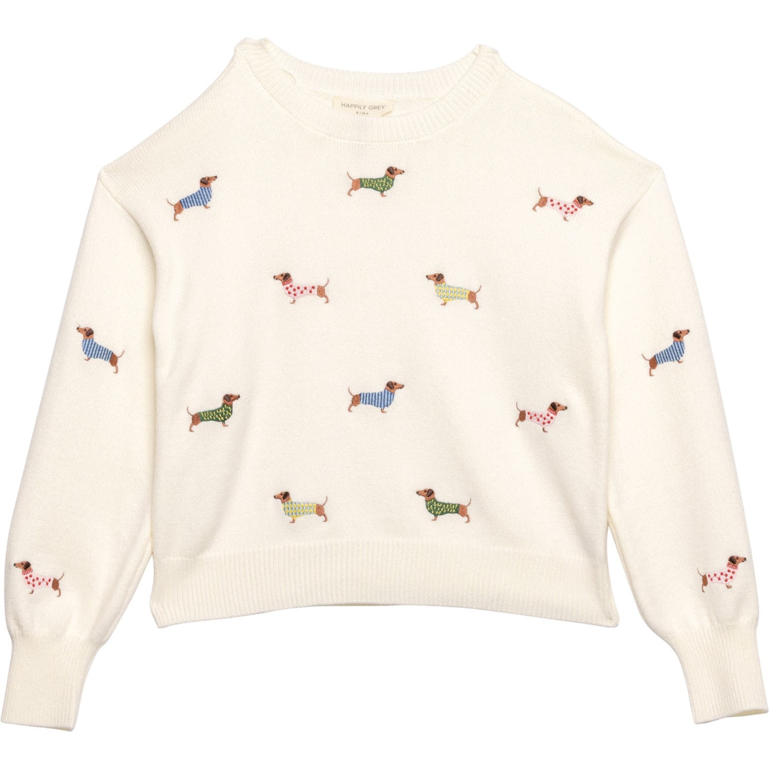 HAPPILY GREY Big Girls Dog Sweater - Save 43%