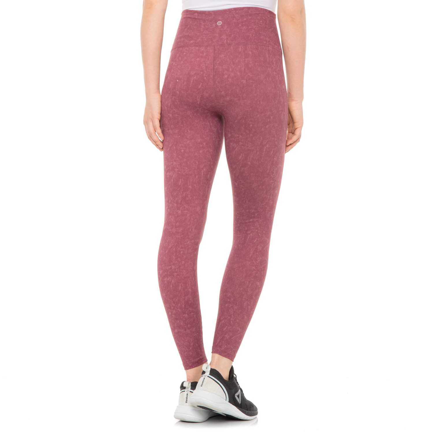 Harmony and Balance Mineral Print Peached Ankle Leggings (For Women