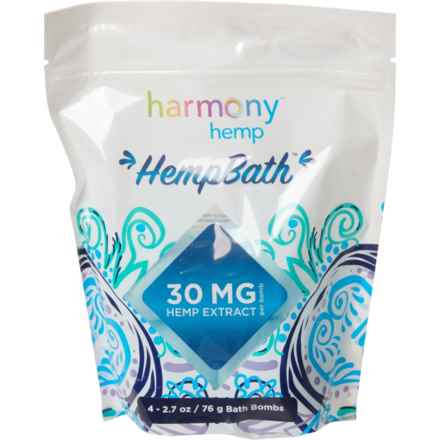 Harmony Hemp Hemp Bath Bombs - 4-Pack, 30 mg CBD in Multi
