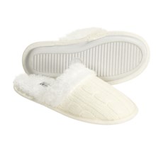 Harve Benard Mule Slippers - Cable-Knit (For Women) in Ivory - Closeouts