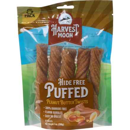 Harvest Moon Puffed Braided Twists Dog Chews - 5-Count in Pb