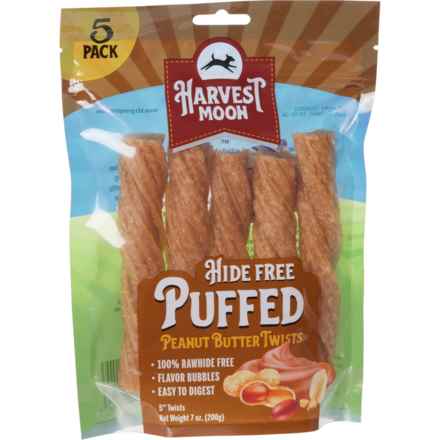 Harvest Moon Puffed Twists Dog Treats - 5-Count in Multi