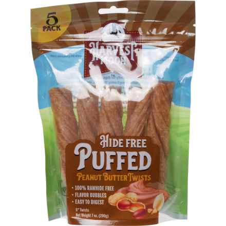 Harvest Moon Puffed Twists Dog Treats - 5-Count in Multi