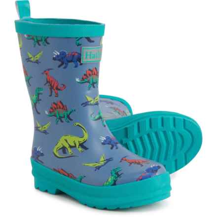 Hatley Little Boys Dangerous Dinos Rain Boots - Waterproof in Blue Multi
